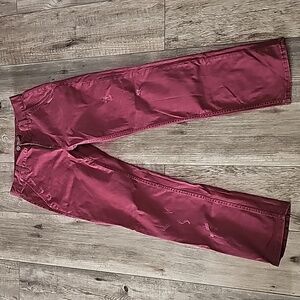 Stylish Burgundy Straight Fit  Pants
